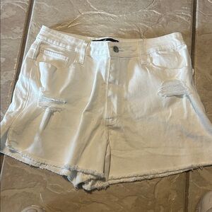 Hollister White Jean Shorts